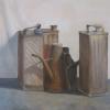 Objets oubliés dans le garage (2013) Huile sur toile 65 x 54 cm