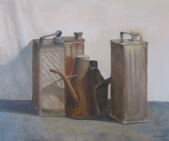 Objets oubliés dans le garage (2013) Huile sur toile 65 x 54 cm